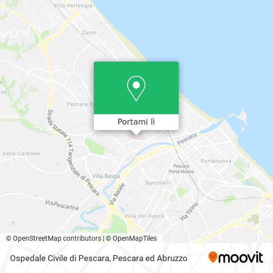 Mappa Ospedale Civile di Pescara