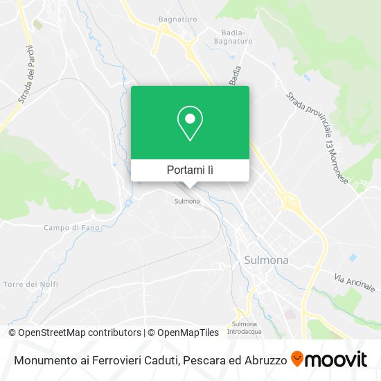 Mappa Monumento ai Ferrovieri Caduti
