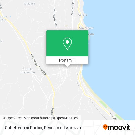Mappa Caffetteria ai Portici