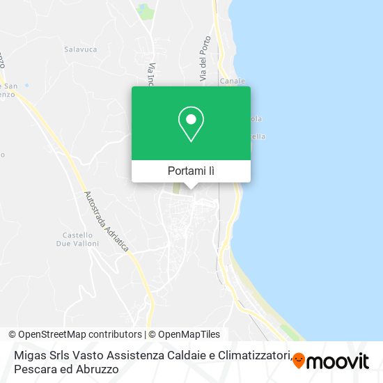 Mappa Migas Srls Vasto Assistenza Caldaie e Climatizzatori