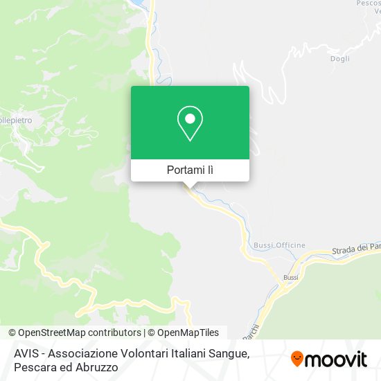 Mappa AVIS - Associazione Volontari Italiani Sangue