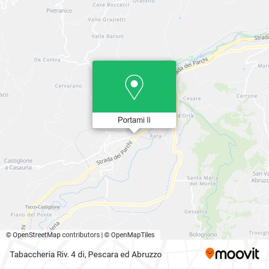 Mappa Tabaccheria Riv. 4 di
