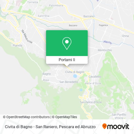 Mappa Civita di Bagno - San Raniero
