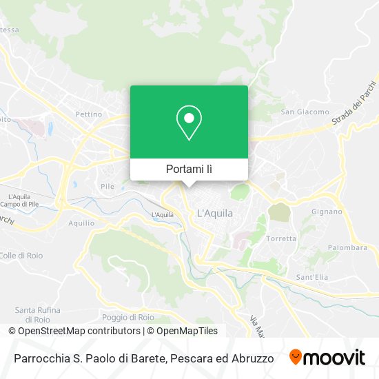 Mappa Parrocchia S. Paolo di Barete