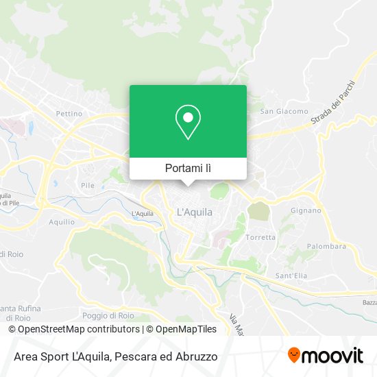 Mappa Area Sport L'Aquila