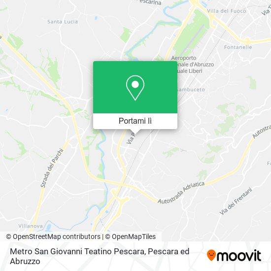 Mappa Metro San Giovanni Teatino Pescara