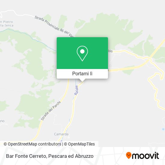 Mappa Bar Fonte Cerreto