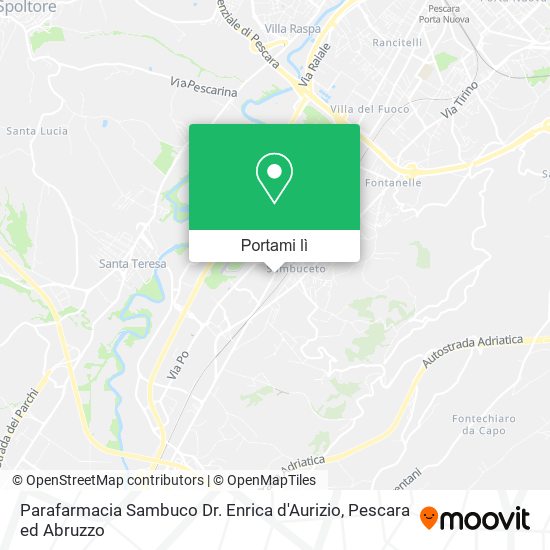Mappa Parafarmacia Sambuco Dr. Enrica d'Aurizio