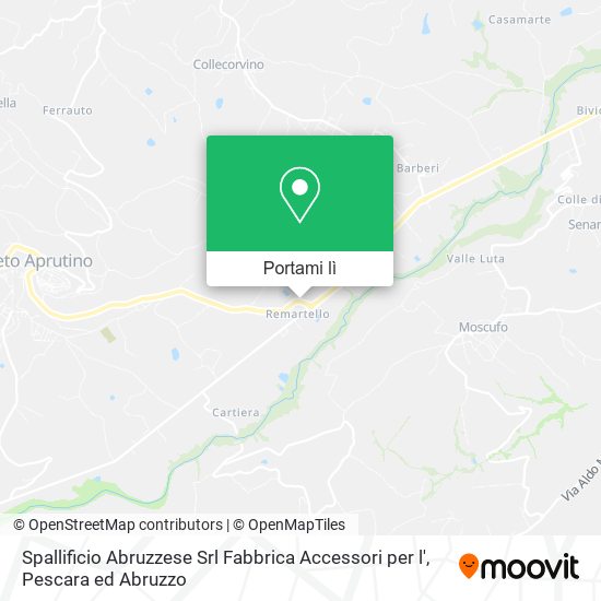 Mappa Spallificio Abruzzese Srl Fabbrica Accessori per l'