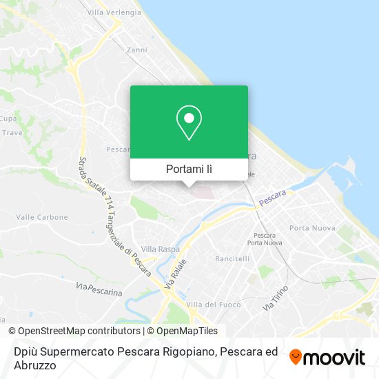 Mappa Dpiù Supermercato Pescara Rigopiano