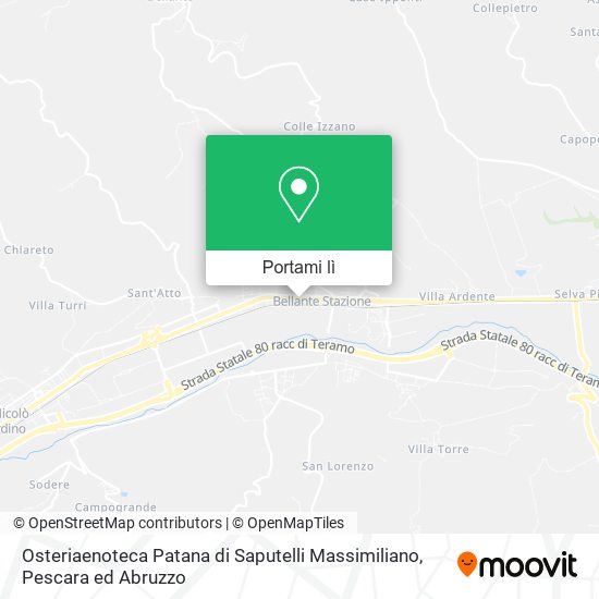 Mappa Osteriaenoteca Patana di Saputelli Massimiliano