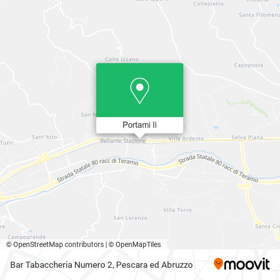 Mappa Bar Tabaccheria Numero 2