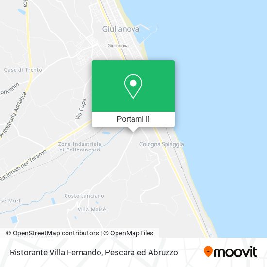 Mappa Ristorante Villa Fernando