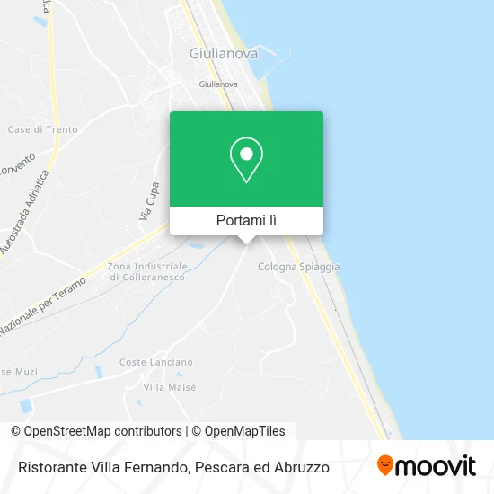 Mappa Ristorante Villa Fernando