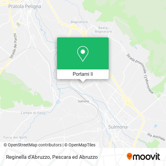 Mappa Reginella d'Abruzzo