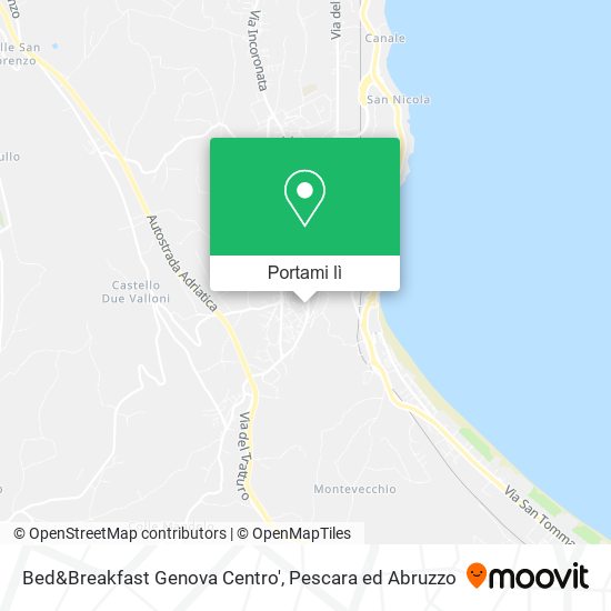 Mappa Bed&Breakfast Genova Centro'