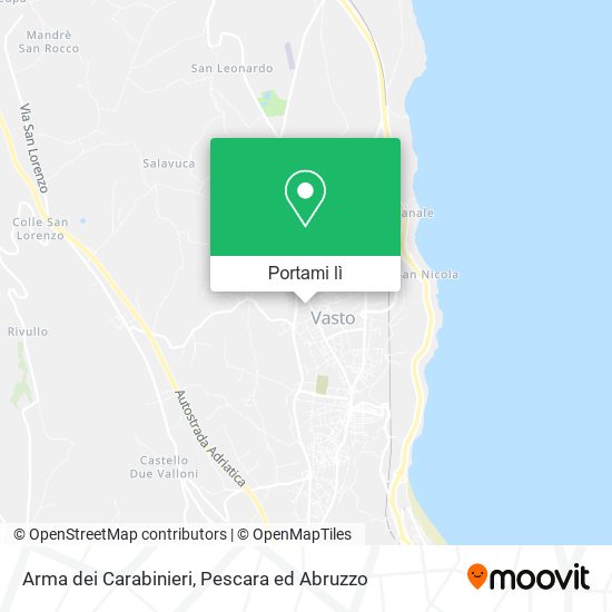 Mappa Arma dei Carabinieri