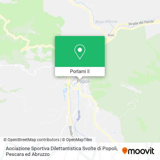 Mappa Aociazione Sportiva Dilettantistica Svolte di Popoli