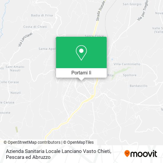 Mappa Azienda Sanitaria Locale Lanciano Vasto Chieti