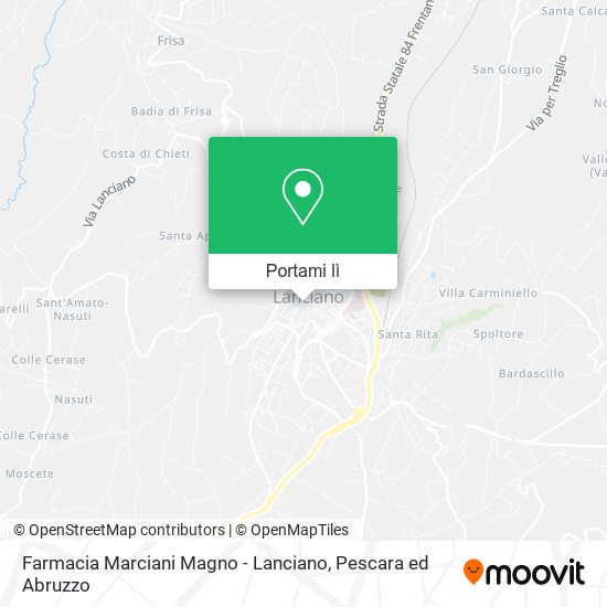 Mappa Farmacia Marciani Magno - Lanciano