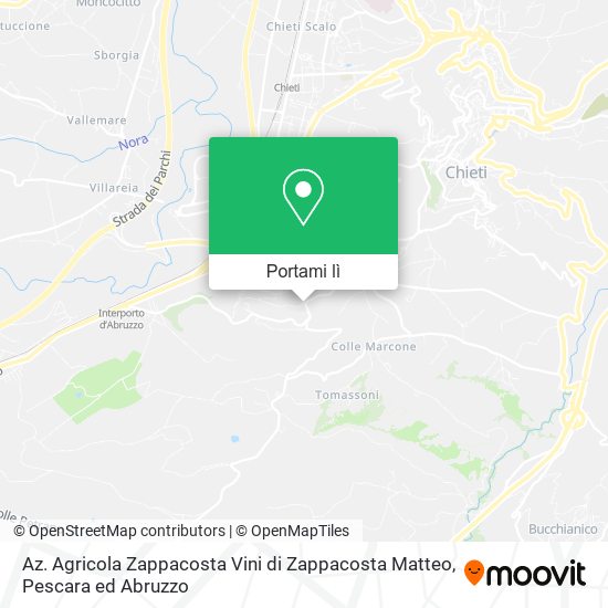 Mappa Az. Agricola Zappacosta Vini di Zappacosta Matteo