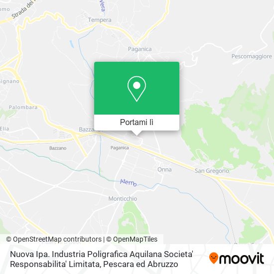 Mappa Nuova Ipa. Industria Poligrafica Aquilana Societa' Responsabilita' Limitata