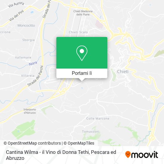 Mappa Cantina Wilma - il Vino di Donna Tethi