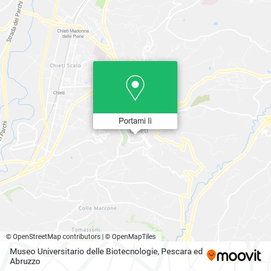 Mappa Museo Universitario delle Biotecnologie