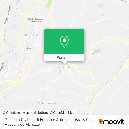 Mappa Panificio Civitella di Franco e Antonella Iezzi & C.