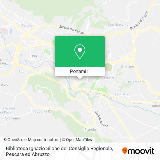 Mappa Biblioteca Ignazio Silone del Consiglio Regionale