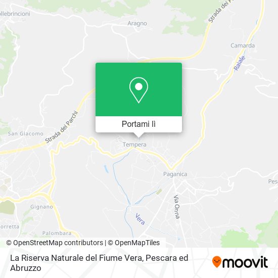 Mappa La Riserva Naturale del Fiume Vera