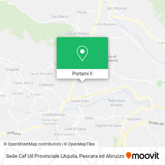 Mappa Sede Caf Uil Provinciale L'Aquila