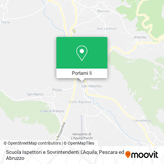 Mappa Scuola Ispettori e Sovrintendenti L'Aquila