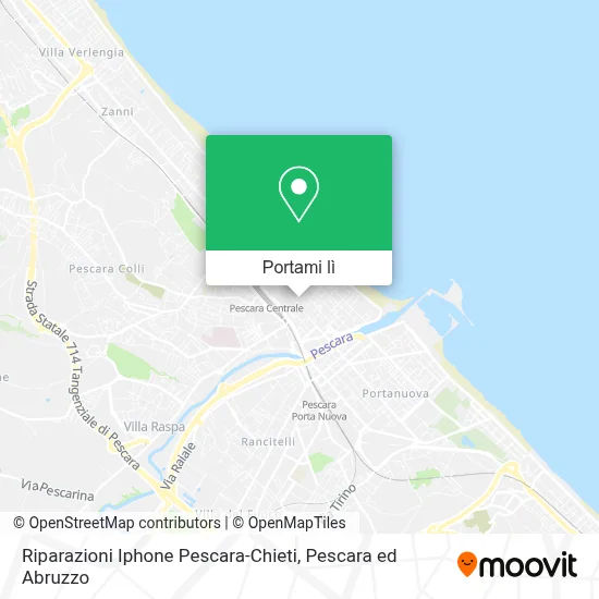 Mappa Riparazioni Iphone Pescara-Chieti