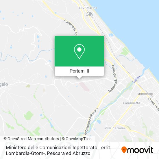 Mappa Ministero delle Comunicazioni Ispettorato Territ. Lombardia-Gtom-