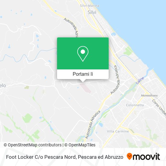 Mappa Foot Locker C/o Pescara Nord