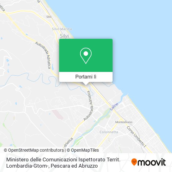 Mappa Ministero delle Comunicazioni Ispettorato Territ. Lombardia-Gtom-