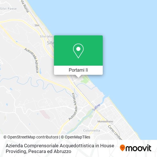 Mappa Azienda Comprensoriale Acquedottistica in House Providing