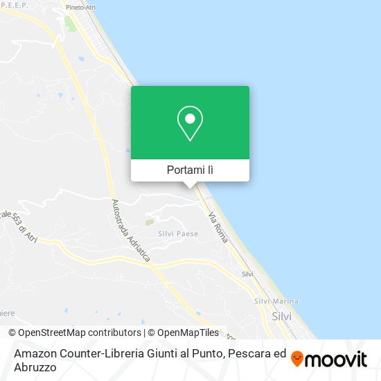 Mappa Amazon Counter-Libreria Giunti al Punto
