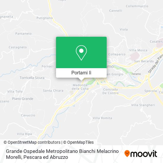 Mappa Grande Ospedale Metropolitano Bianchi Melacrino Morelli