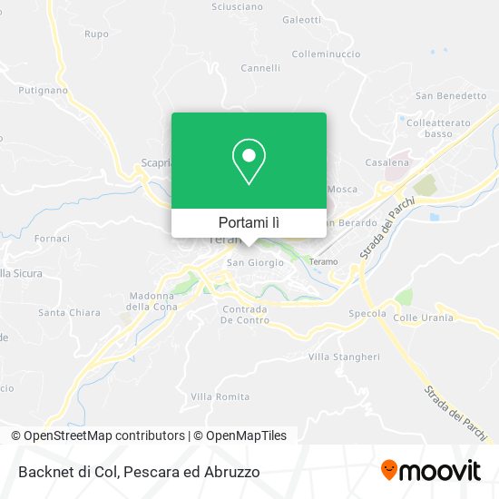 Mappa Backnet di Col