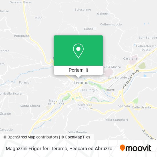 Mappa Magazzini Frigoriferi Teramo