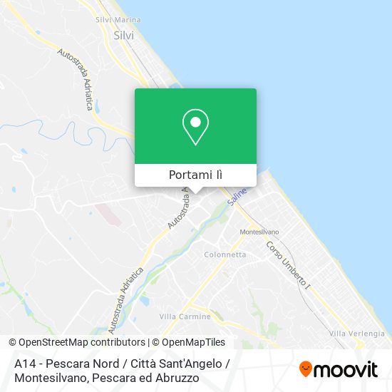 Mappa A14 - Pescara Nord / Città Sant'Angelo / Montesilvano