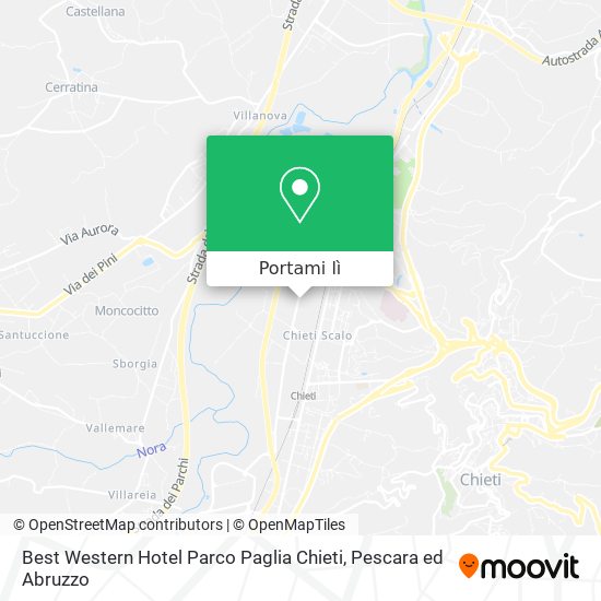 Mappa Best Western Hotel Parco Paglia Chieti