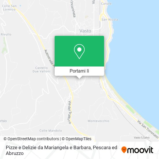 Mappa Pizze e Delizie da Mariangela e Barbara