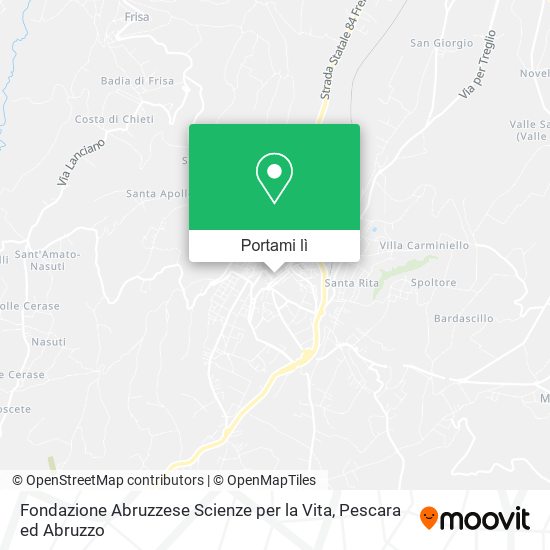 Mappa Fondazione Abruzzese Scienze per la Vita
