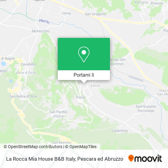 Mappa La Rocca Mia House B&B Italy