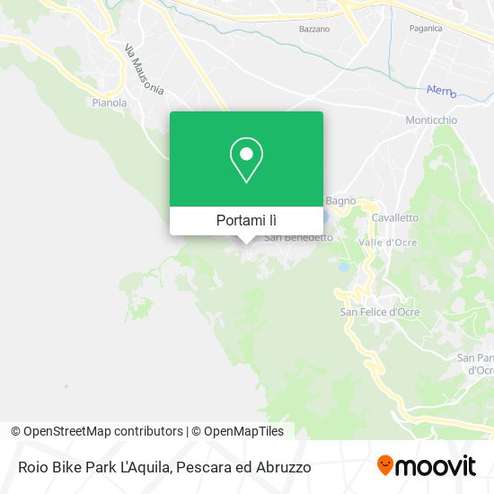 Mappa Roio Bike Park L'Aquila