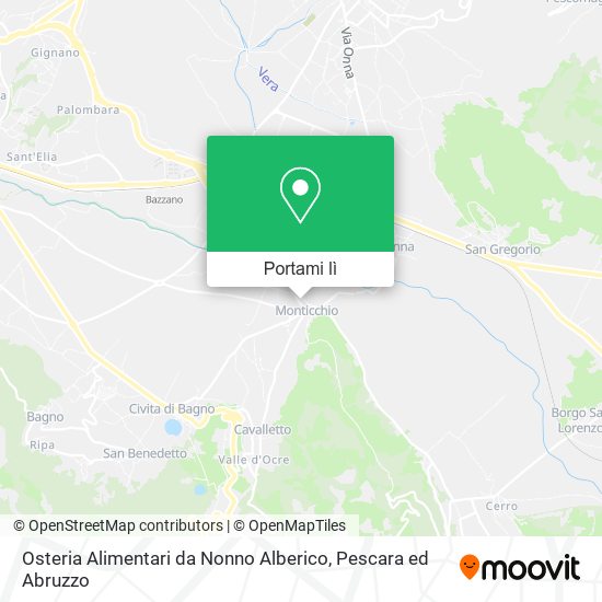 Mappa Osteria Alimentari da Nonno Alberico