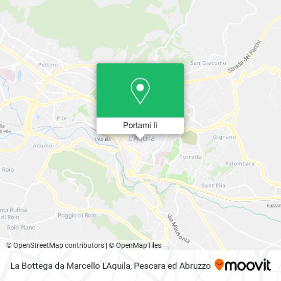 Mappa La Bottega da Marcello L'Aquila